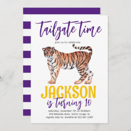 Tiger Tailgate Birthday Inbjudan