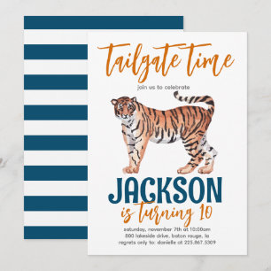 Tiger Tailgate Birthday Inbjudan