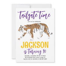 Tiger Tailgate Birthday Inbjudan