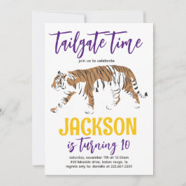 Tiger Tailgate Birthday Inbjudan