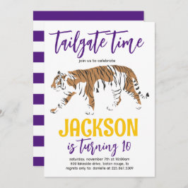 Tiger Tailgate Birthday Inbjudan