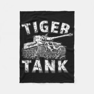 Tiger Tank Historiskt Världskrig 2 WW2 German Panz Fleecefilt