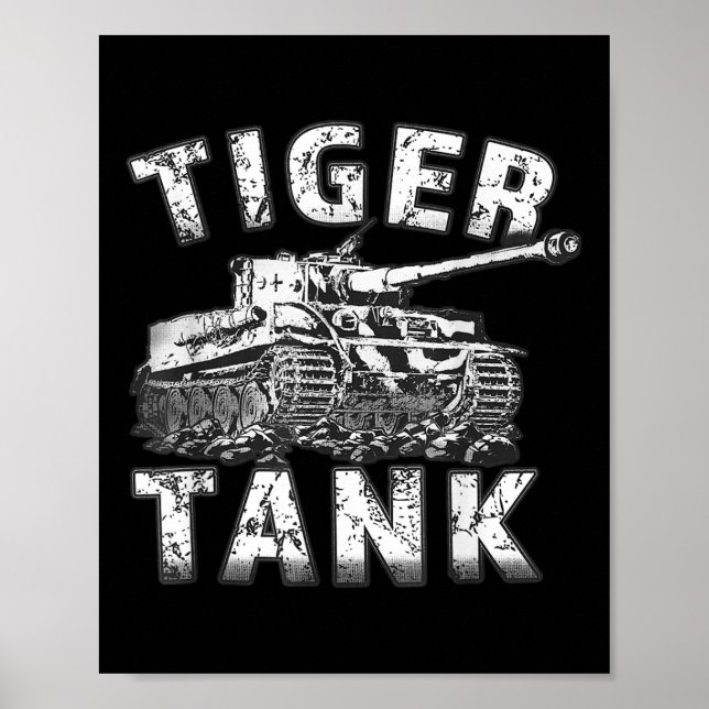 Tiger Tank Historiskt Världskrig 2 WW2 German Panz Poster (Framsidan)