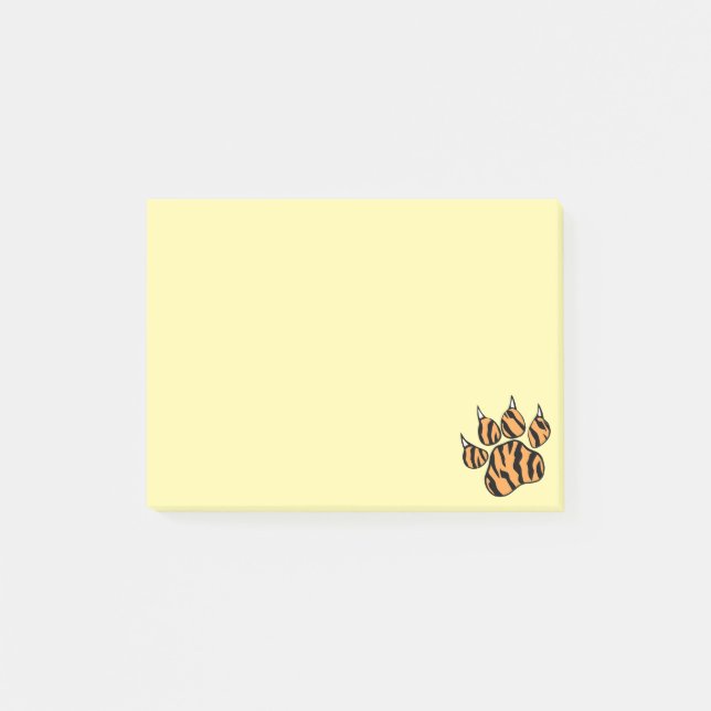 Tiger Tass Teckning Cute Notes Post-it Block (Framsida)