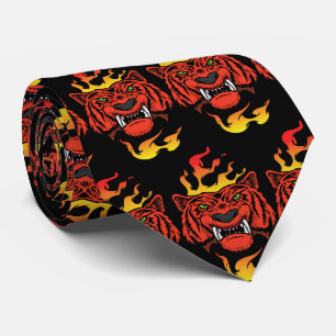Tiger Team Mascot Football Basketball Necktie Slips