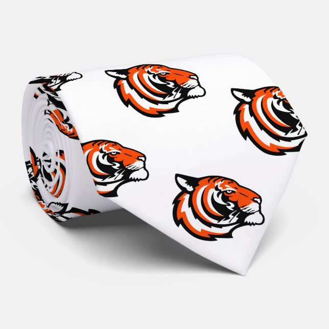 Tiger Team Mascot Football Basketball Necktie Slips (Rullad)