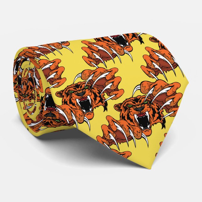 Tiger Team Mascot Football Basketball Necktie Slips (Rullad)