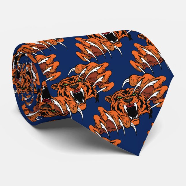 Tiger Team Mascot Football Basketball Necktie Slips (Rullad)
