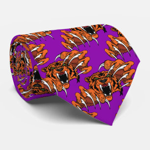 Tiger Team Mascot Football Basketball Necktie Slips