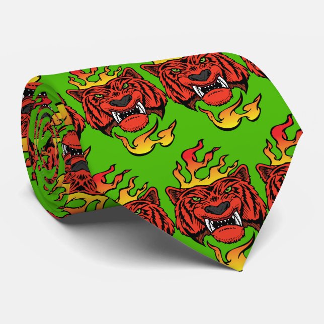 Tiger Team Mascot Football Basketball Necktie Slips (Rullad)