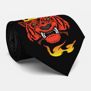 Tiger Team Mascot Football Basketball Necktie Slips
