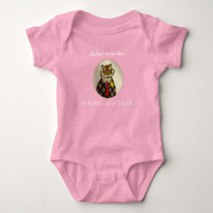 Tiger Tecknad Teckning i Kostym Kläderna Flicka T Shirt