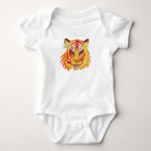 Tiger Teckning Baby Jersey Bodykosti, White Tröja