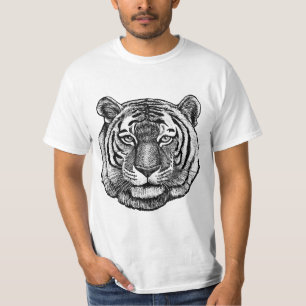 Tiger Teckning T Shirt