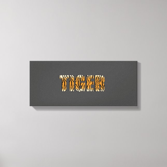 Tiger Text | Zazzle_Growshop Canvastryck (Framsida)