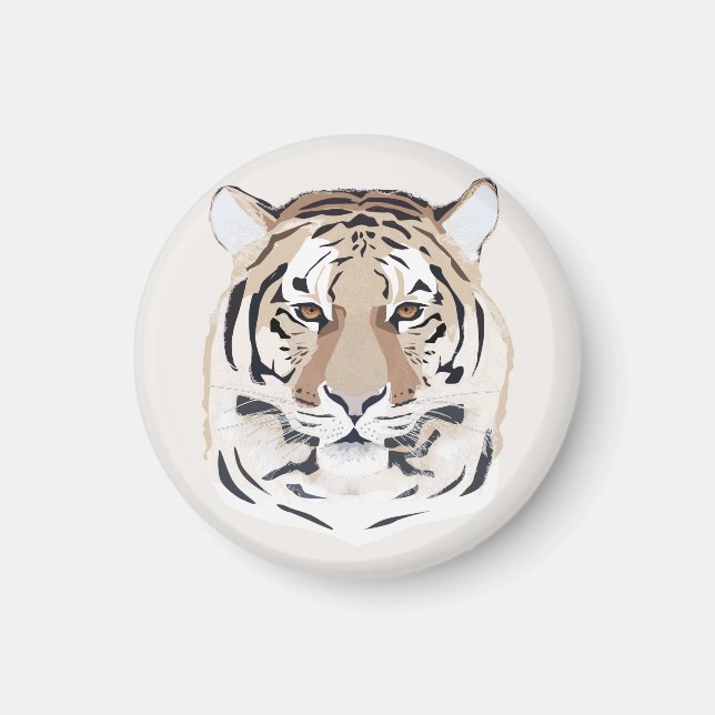 Tiger, tiger ansikte, symbol för 2022 magnet (Framsidan)
