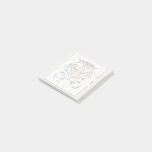 Tiger, tiger ansikte, symbol för 2022 post-it block