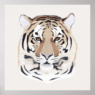 Tiger, tiger ansikte, symbol för 2022 poster