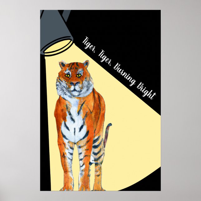 Tiger, tiger, brännande ljus poster (Framsidan)