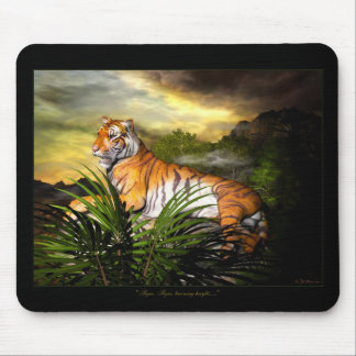 Tiger tiger, brinna ljusa Mousepad Musmatta