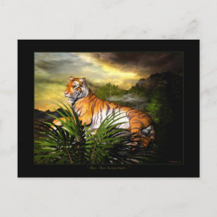 Tiger, Tiger, Brinnande Ljust Julkort Vykort