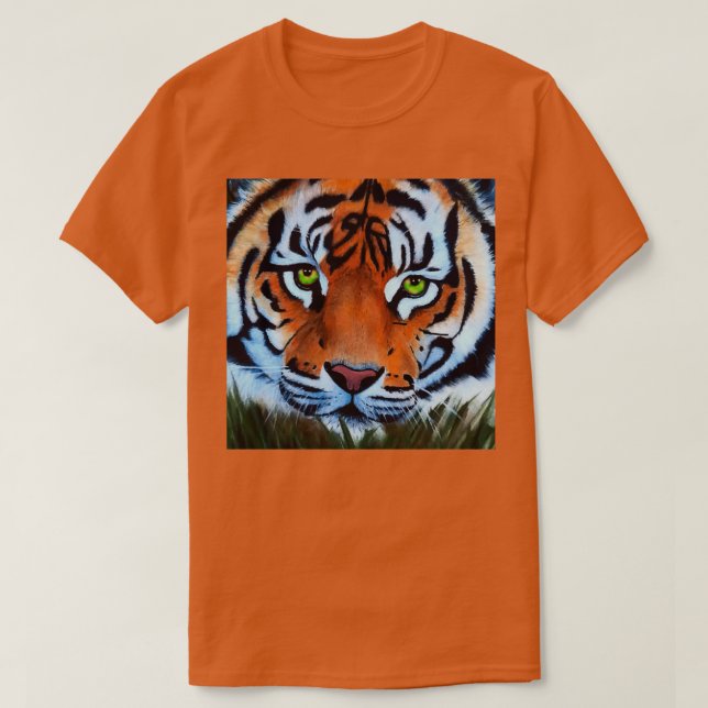 Tiger tiger burning bright big cat animal painting t shirt (Design framsida)