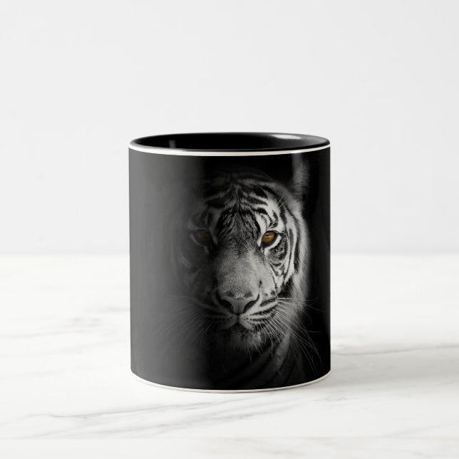 Tiger, tigerfotografi, bedövning, Två-Tonad mugg (Center)