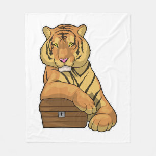 Tiger Treasure-bröstkorgen Fleecefilt