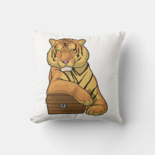 Tiger Treasure-bröstkorgen Kudde