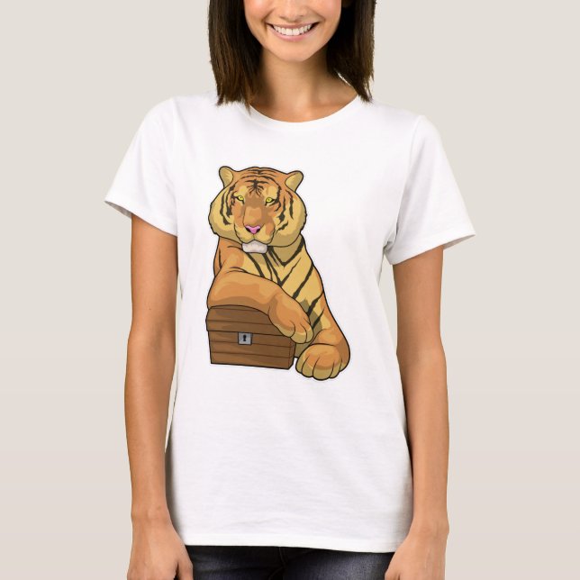 Tiger Treasure-bröstkorgen T Shirt (Framsida)