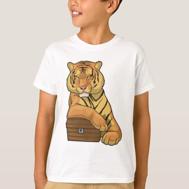 Tiger Treasure-bröstkorgen T Shirt (Framsida)