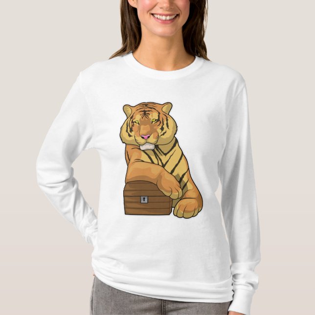 Tiger Treasure-bröstkorgen T Shirt (Framsida)