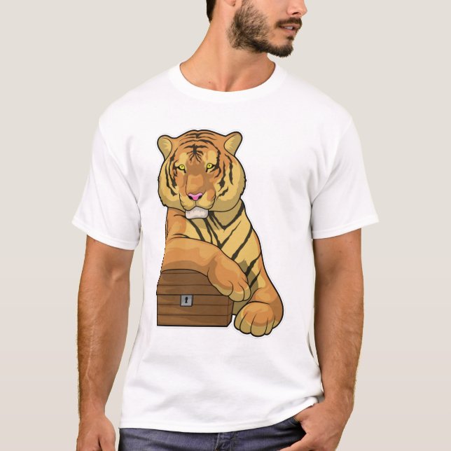 Tiger Treasure-bröstkorgen T Shirt (Framsida)