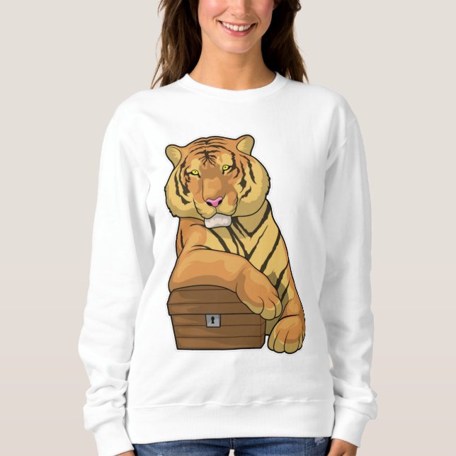 Tiger Treasure-bröstkorgen T Shirt (Framsida)