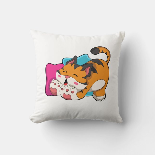 Tiger trött kudde (Framsida)