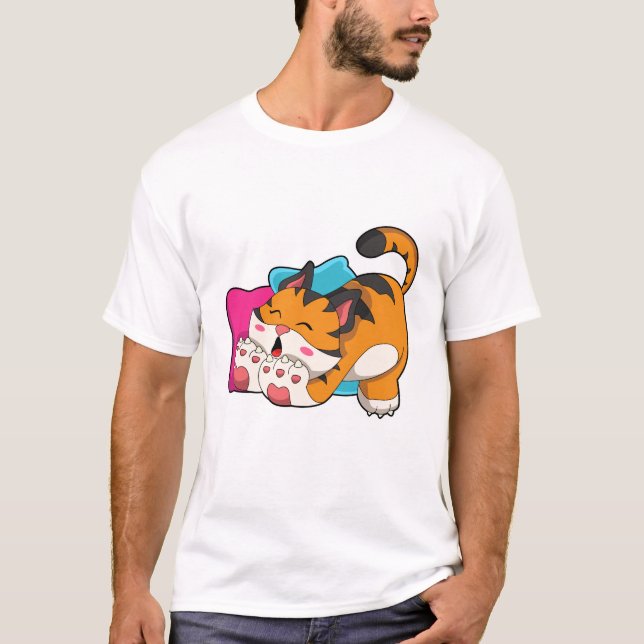 Tiger trött t shirt (Framsida)