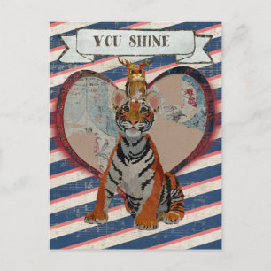 TIGER & UGGLA VALENTINS vykort