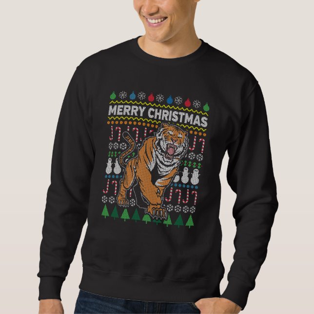 Tiger Ugly jul Sweater Wildlife Series Sweatshirt (Framsida)