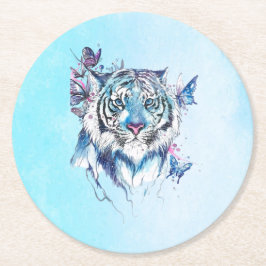 Tiger Underlägg Papper Rund