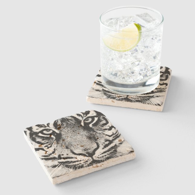 Tiger Underlägg Sten (Sidan)