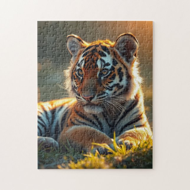 Tiger Unge i soluppgången Pussel (Vertikal)