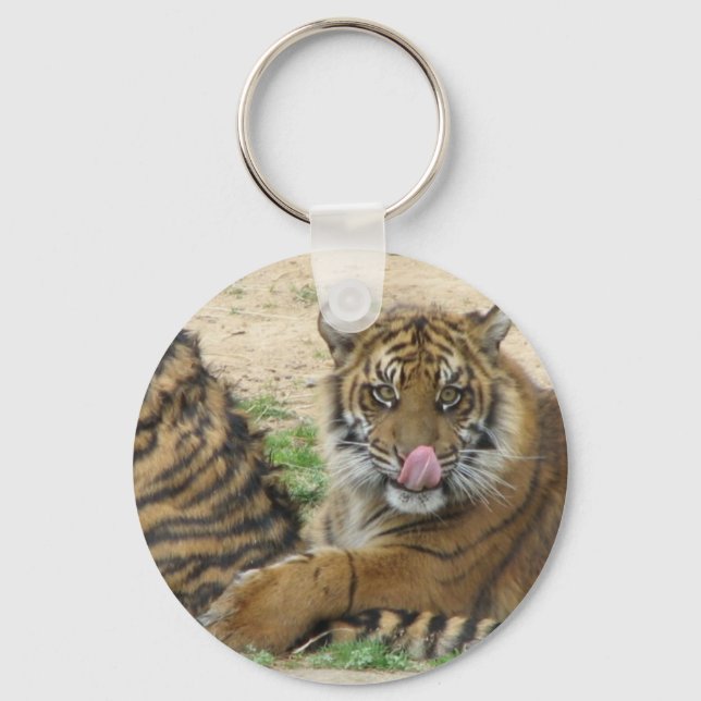 Tiger Unge Keychain Nyckelring (Framsida)