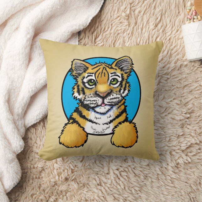 Tiger Unge KiniArt™ Dekorativ kudde (Filt)