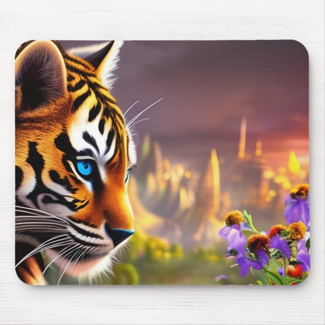 Tiger Unge, Lila blommor Musmatta (Framsidan)