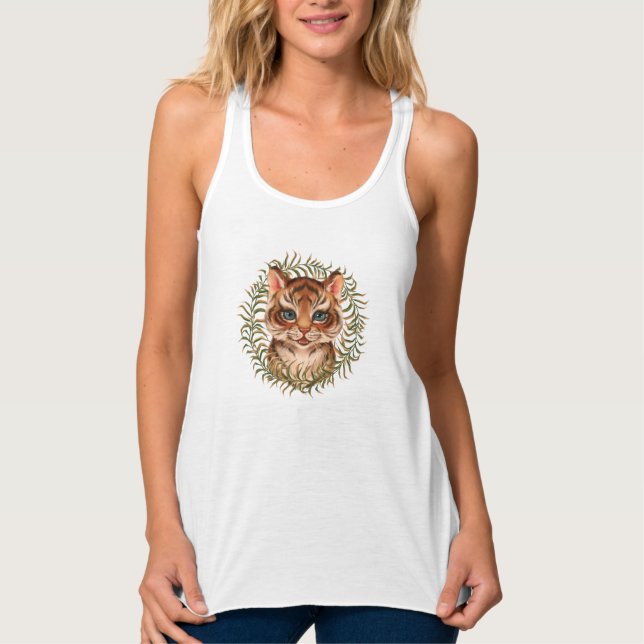 Tiger unge linne med racerback  (Framsida)