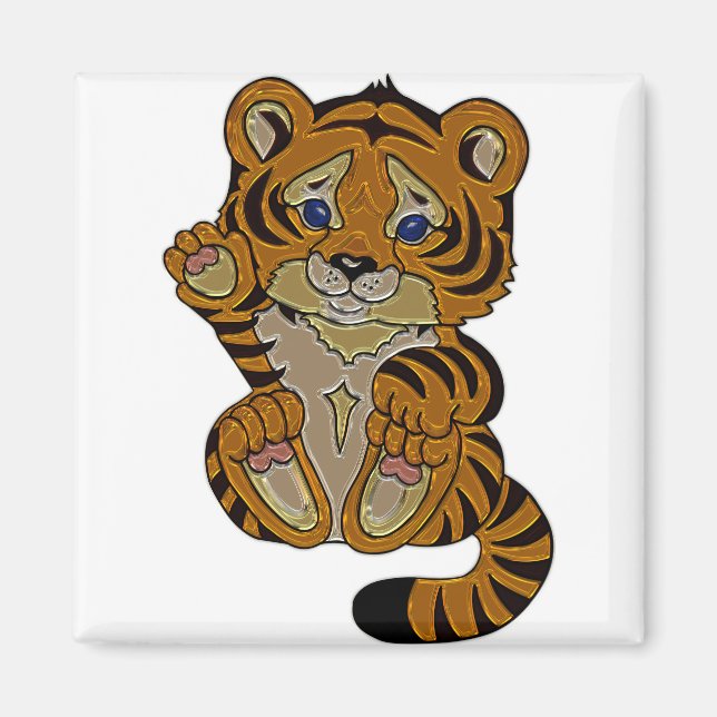 Tiger unge magnet (Framsidan)