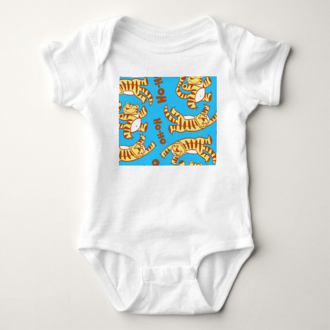 Tiger Unge Tecknad: Lustigt sömlöst. T Shirt (Framsida)
