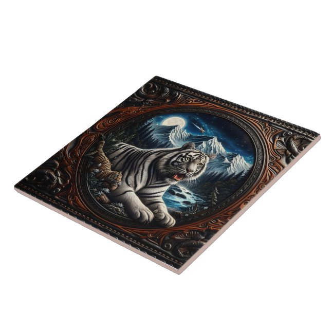 Tiger-uppmjukning i Majestic Mountains Kakelplatta (Sidan)