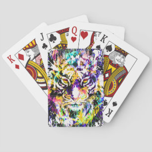 Tiger-uppspelningskort - färgade tigerkort casinokort