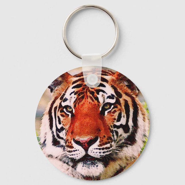 Tiger-utseende Nyckelring (Framsida)